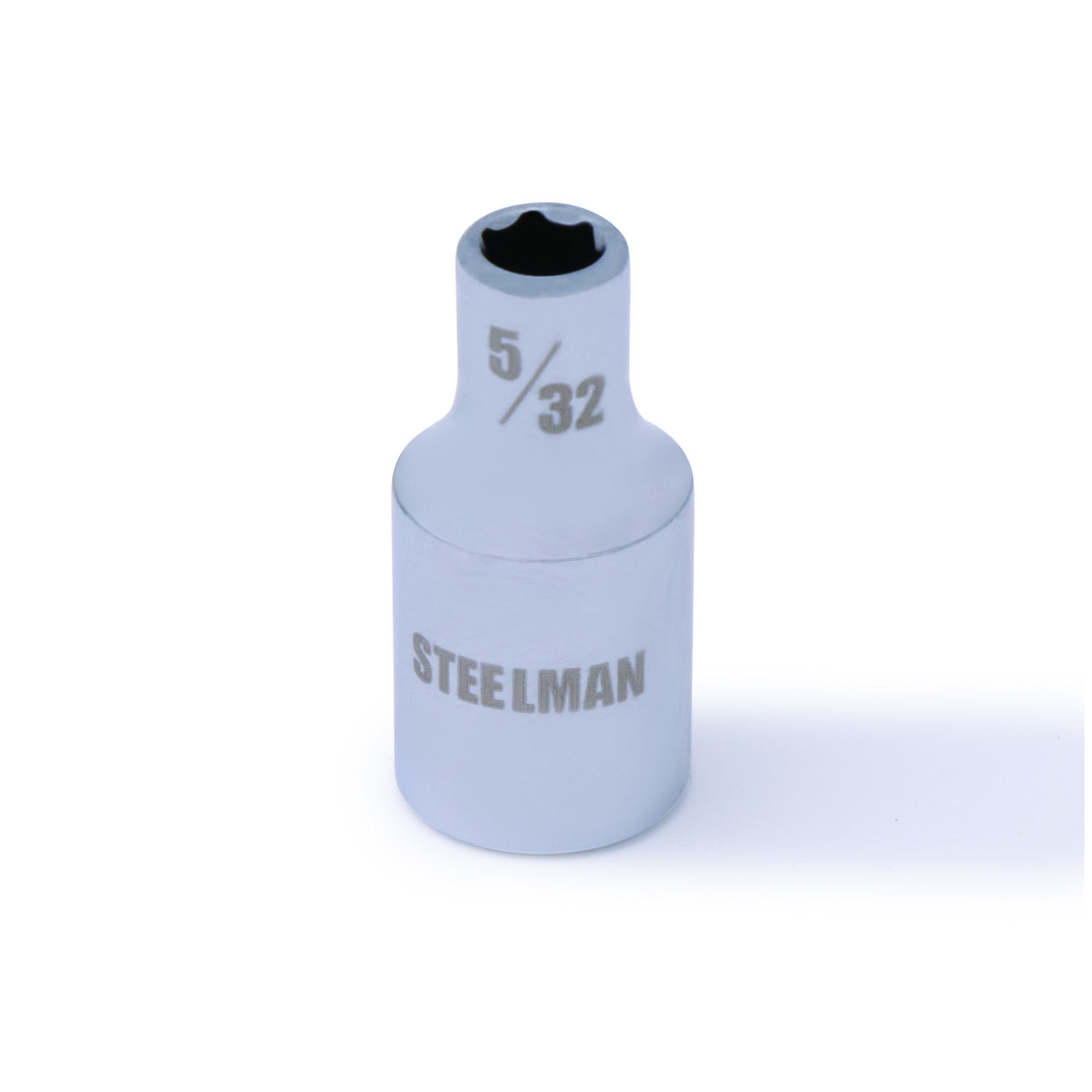 STEELMAN 1/4-Inch Drive x 5/32-Inch Shallow Depth 6-Point Chrome SAE Single Socket, Model# 78156